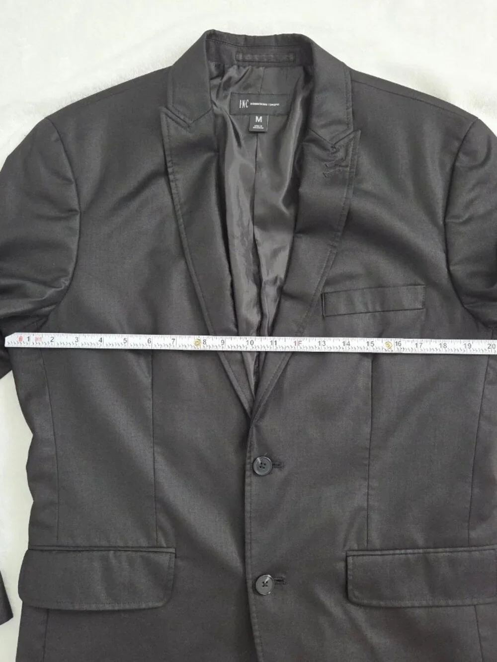 INC International‎ Concepts Mens Black Blazer Jacket Medium Structured Work